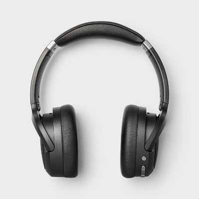 Active Noise Cancelling Bluetooth Wireless Over-Ear Headphones - Heyday Black: Built-In Mic, Detachable Cable