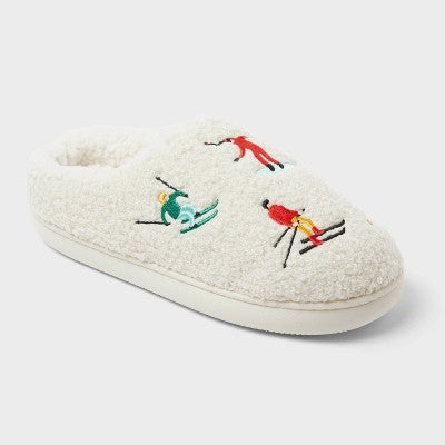 Adult Skier Scuff Slippers - Wondershop Ivory M