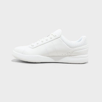 Men's Scout Sneakers - Goodfellow & Co White 10: Lace Up, Cushioned Footbed, Mesh Construction