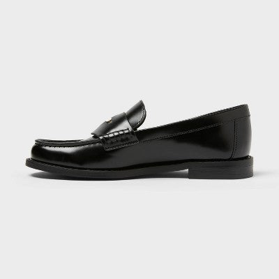 Women’s Phyllis Penny Loafers With Memory Foam Insole – A New Day Black 9.5