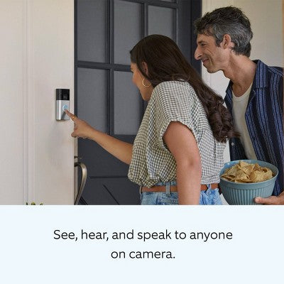 Ring Battery Doorbell With Head-To-Toe Hd Video, Live View With Two-Way Talk, And Motion Detection & Alerts - Satin Nickel