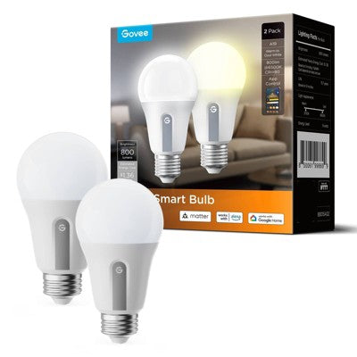 Govee A19 800 Lmn White Bulbs 2Pk (Please Be Advised That Sets May Be Missing Pieces Or Otherwise Incomplete.)