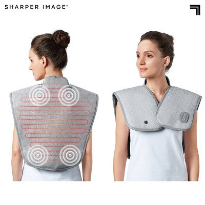 Sharper Image Heated Neck And Shoulder Massager Wrap