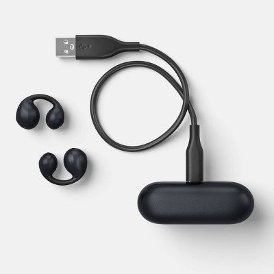 Open-Ear Jewelry Earbuds - Heyday Black: Usb-C, Built-In Microphone, Sweat-Resistant