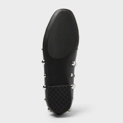 Women’s Sammie Studded Ballet Flats With Memory Foam Insole – A New Day Black 9