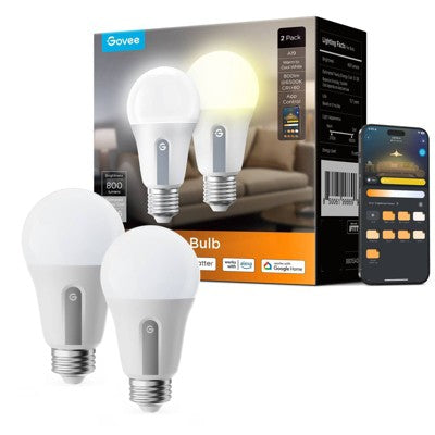 Govee A19 800 Lmn White Bulbs 2Pk (Please Be Advised That Sets May Be Missing Pieces Or Otherwise Incomplete.)