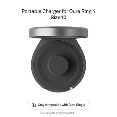 Oura Ring 4 Charging Case Silver Size 8