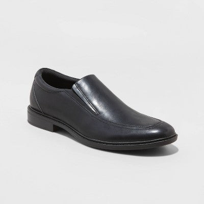 Men's Toby Dress Shoes with Memory Foam Insole - Goodfellow & Co Black 9W: Wide Fit Loafers