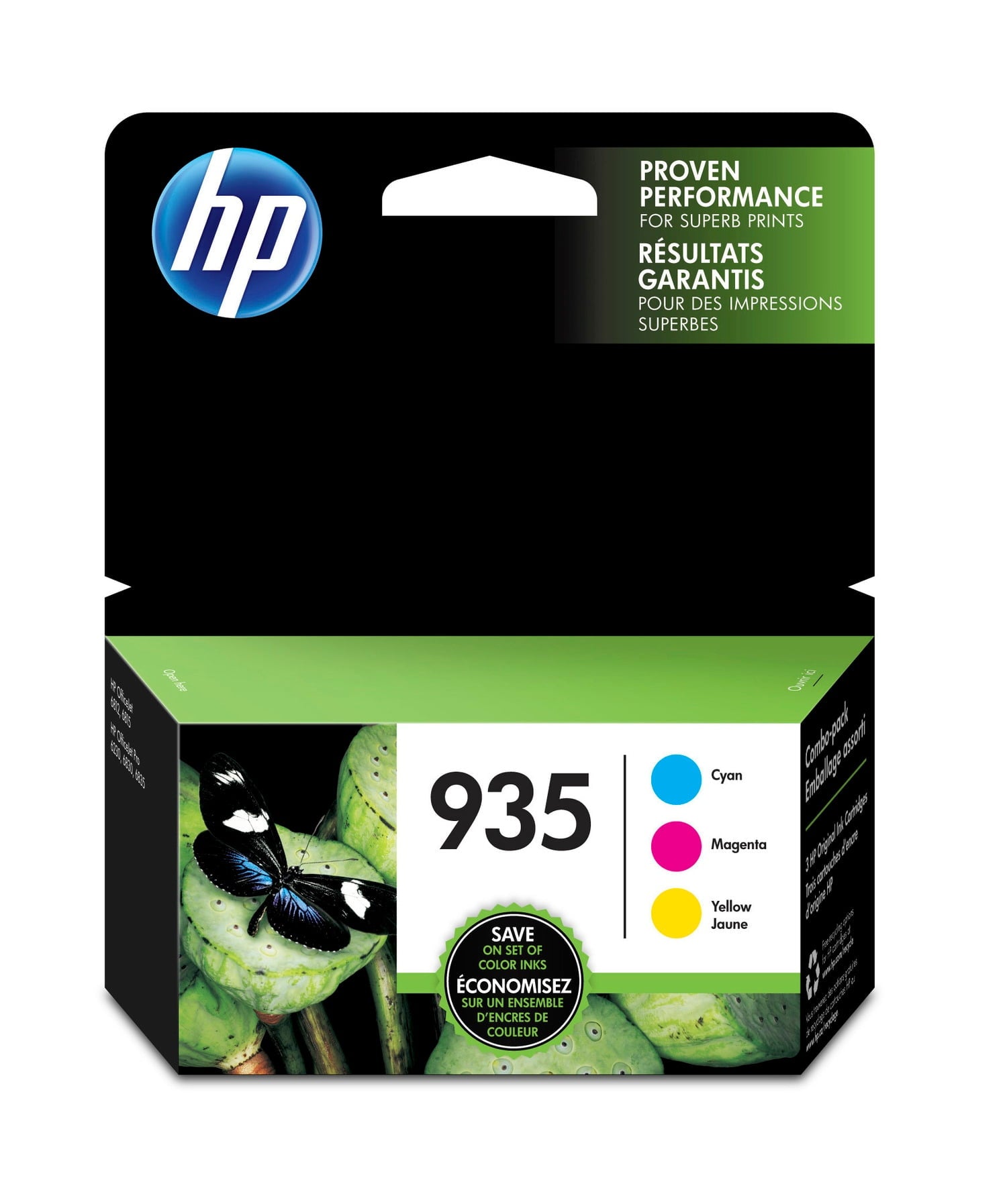 Hp 935 C/M/Y 3Pk Ink Cartridges - Cyan, Magenta, Yellow (N9H65Fn#140) (Please Be Advised That Sets May Be Missing Pieces Or Otherwise Incomplete.)