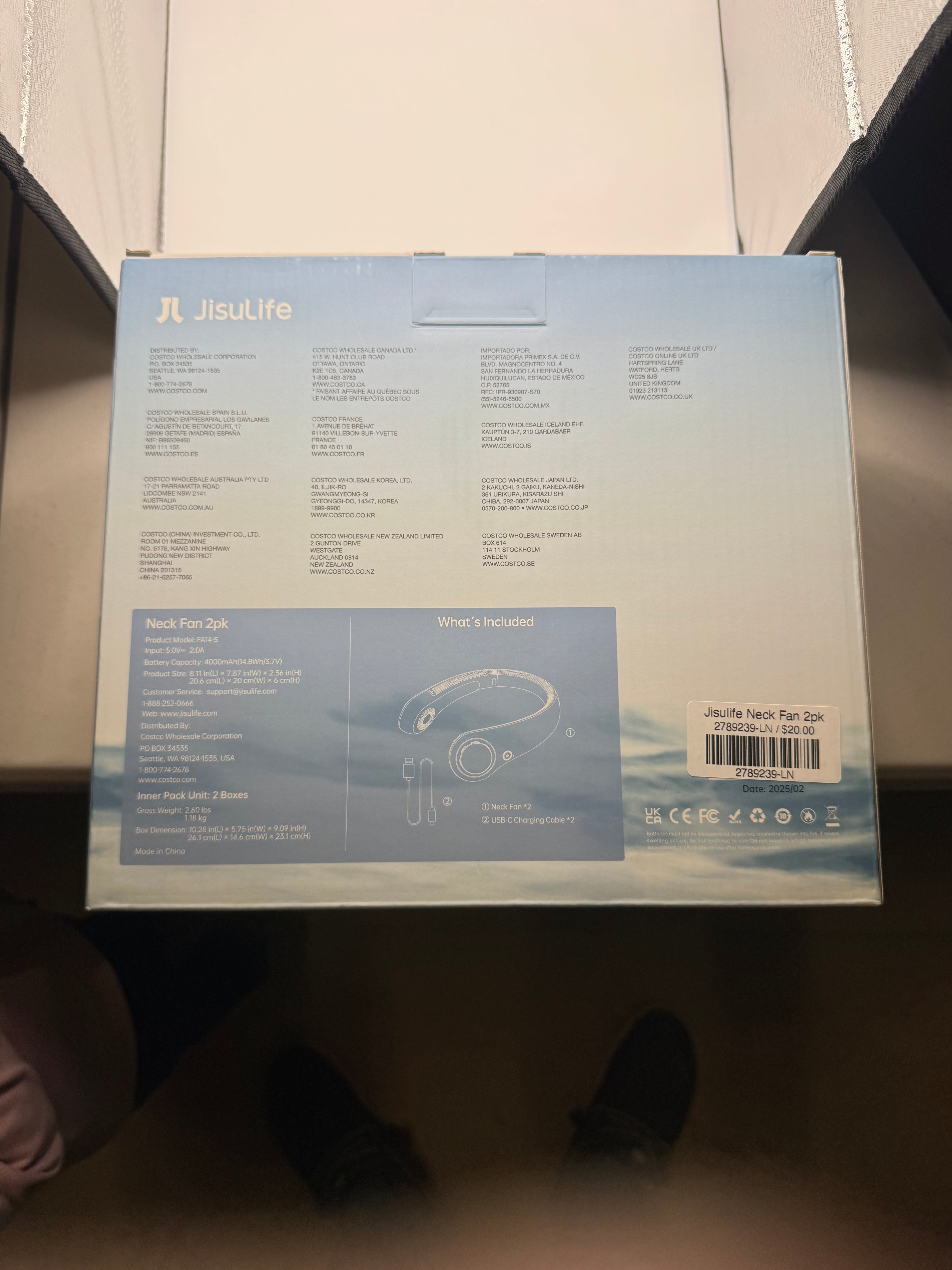 Jisulife Neck Fan 2Pk