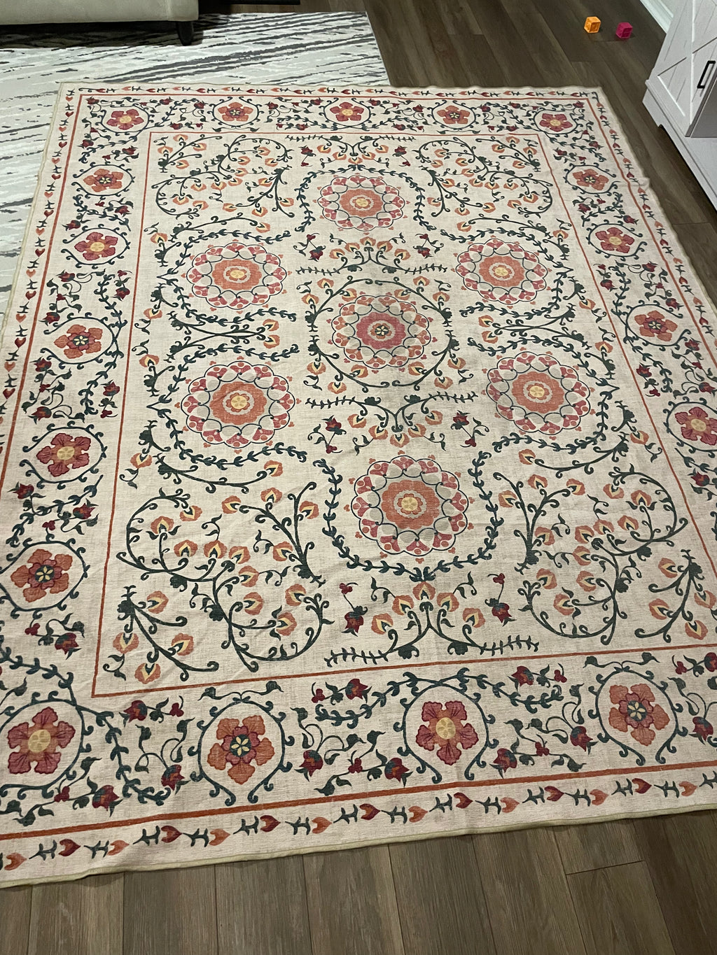 Ruggable Flatwoven Suzani – 8x10 Washable Rug Cover (No Pad)