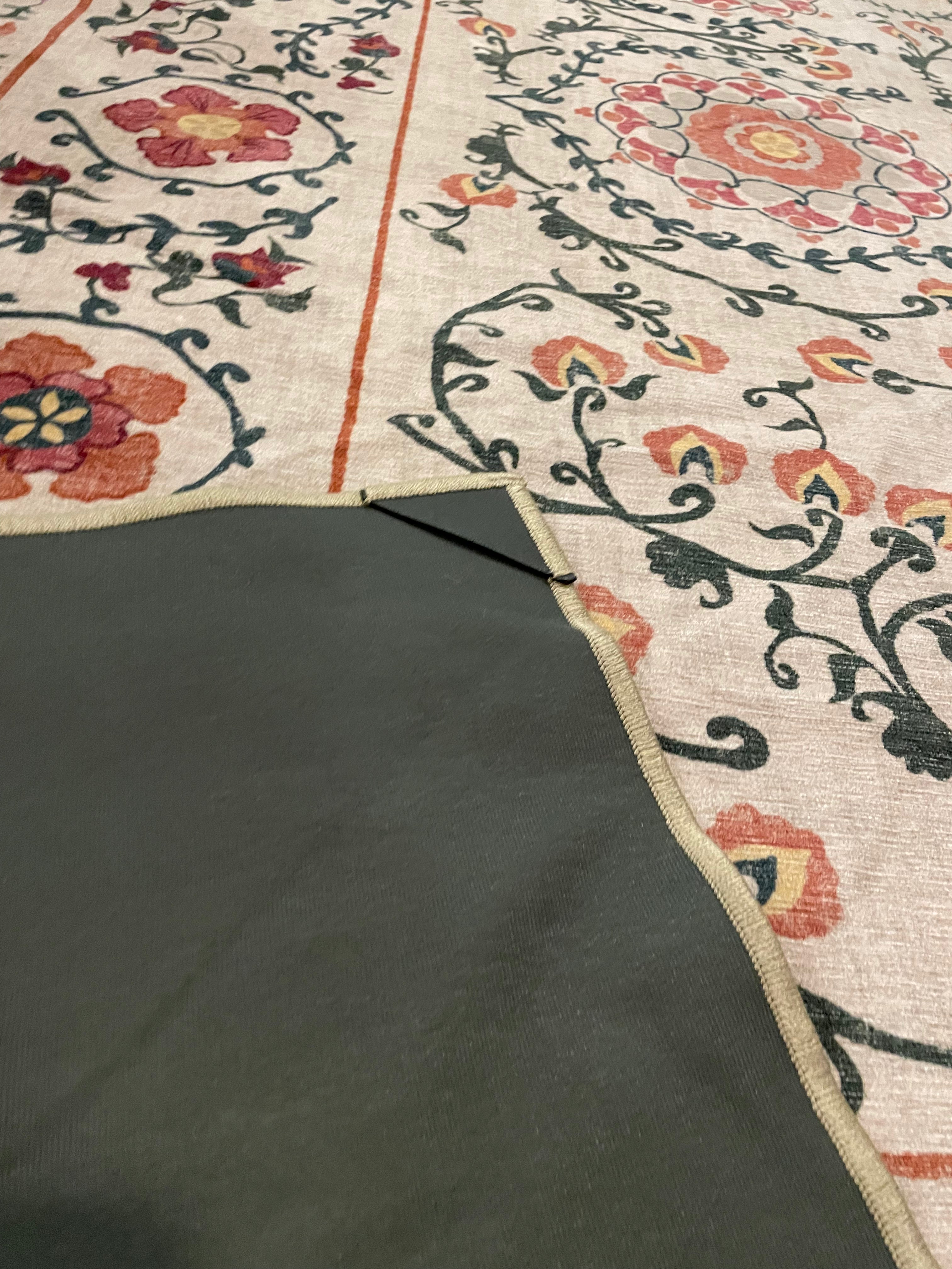 Ruggable Flatwoven Suzani – 8x10 Washable Rug Cover (No Pad)