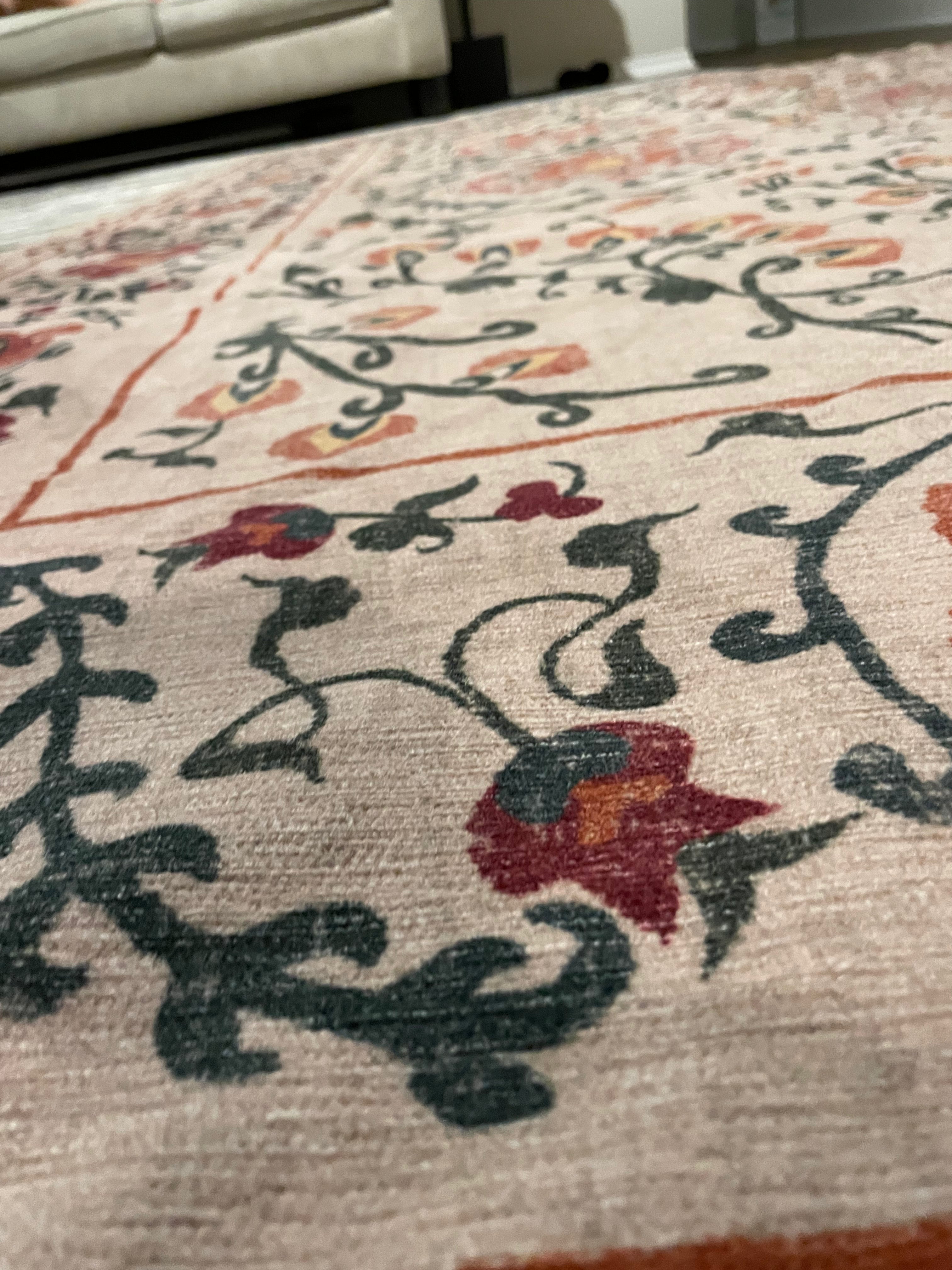 Ruggable Flatwoven Suzani – 8x10 Washable Rug Cover (No Pad)