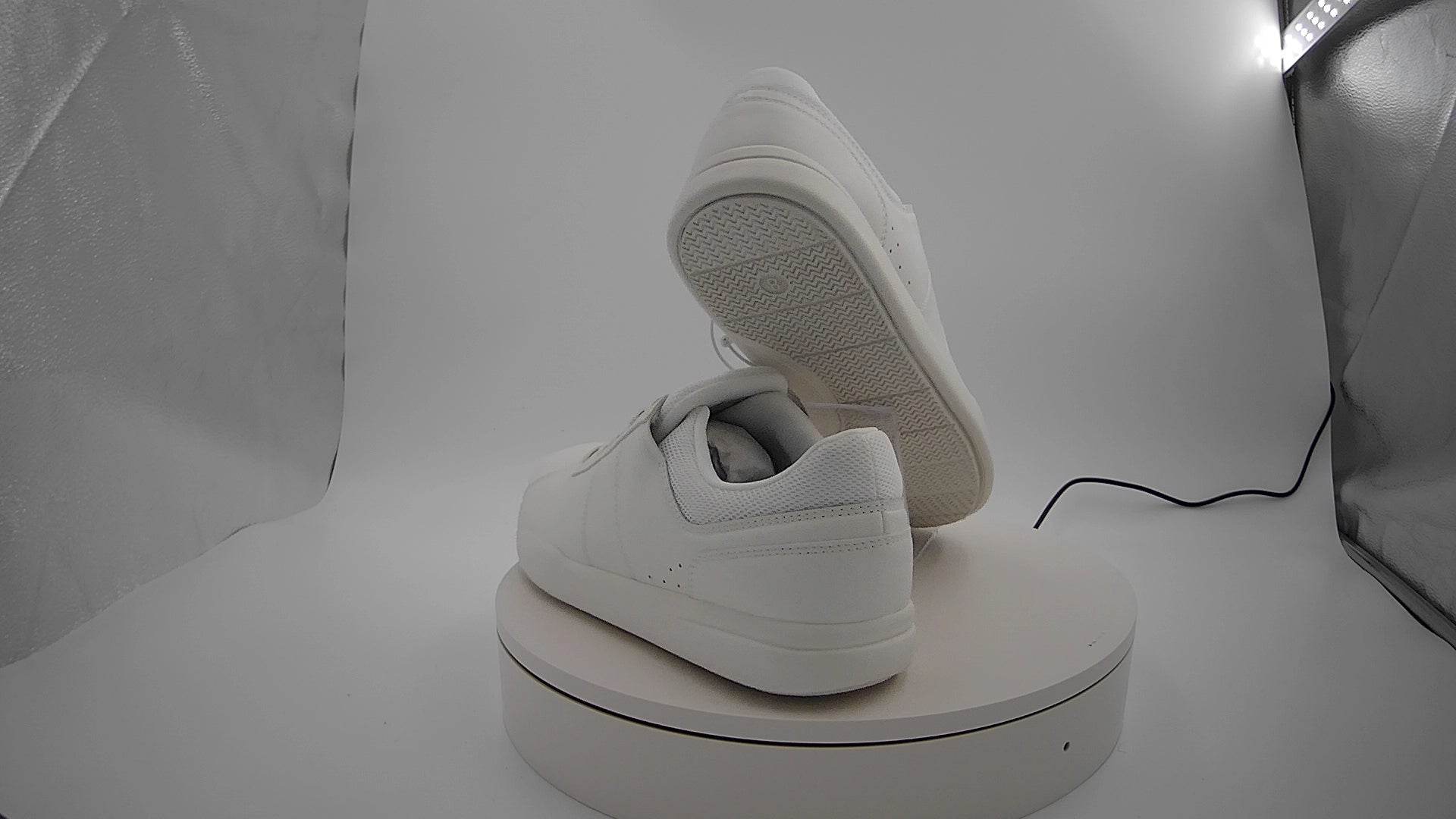 Men's Scout Sneakers - Goodfellow & Co White 8: Lace Up, Cushioned Footbed, Mesh Construction