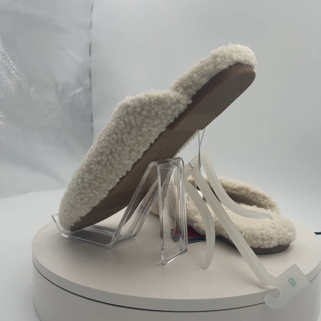 Women's Cozy Alpine Kylar Mule Slippers - Universal Thread Off-White 8