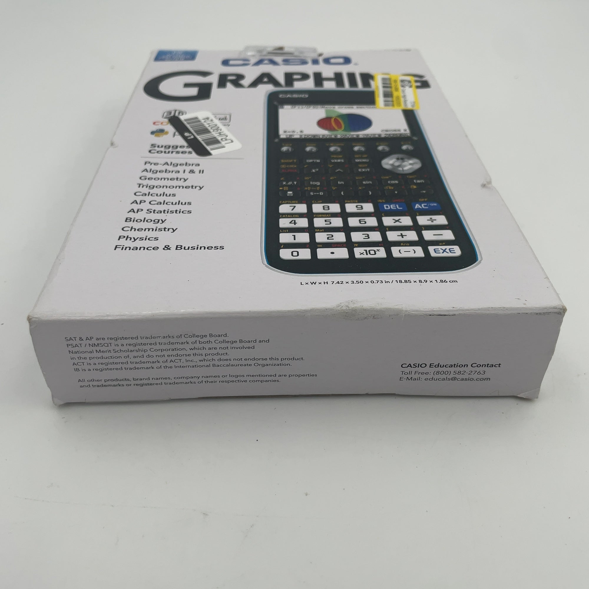 Casio High-Resolution 3D Color Graphing Calculator - Black (Fx-Cg50): Sat & Act Approved