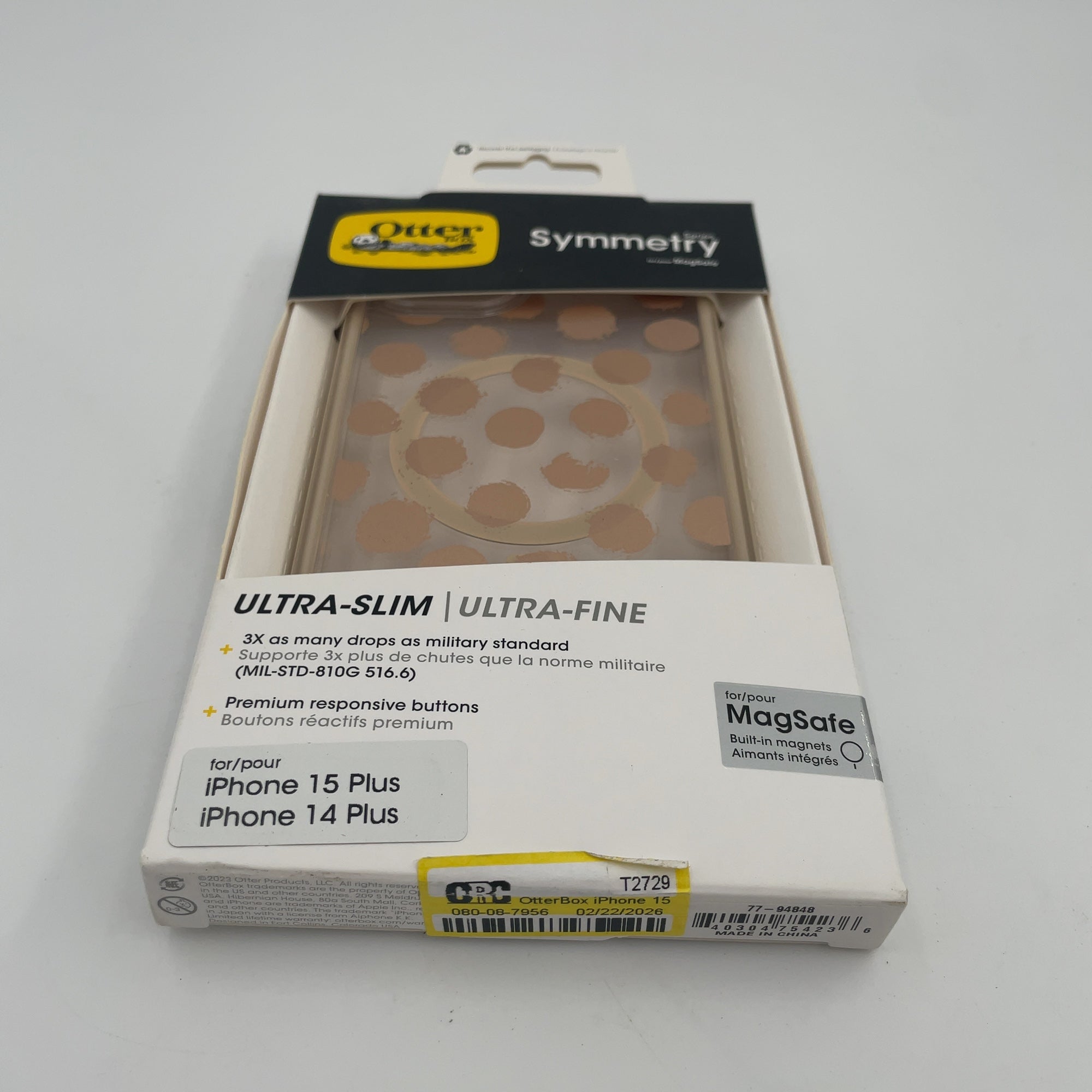 Otterbox Iphone 15 Plus/Iphone 14 Plus Symmetry Series Case With Magsafe - Dotting Around: Polka Dots Polycarbonate Cover
