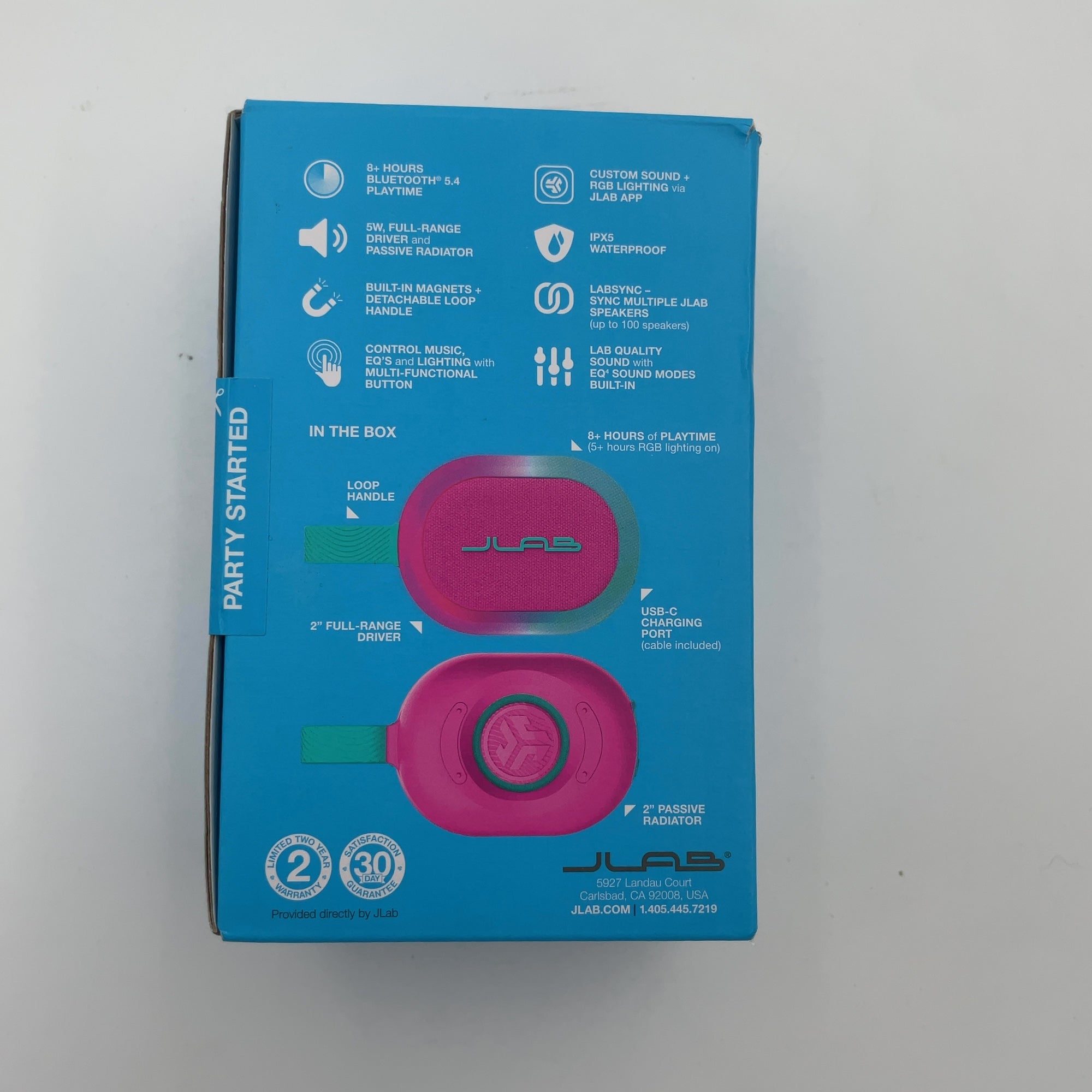 Jlab Pop Party Portable Speaker - Pink