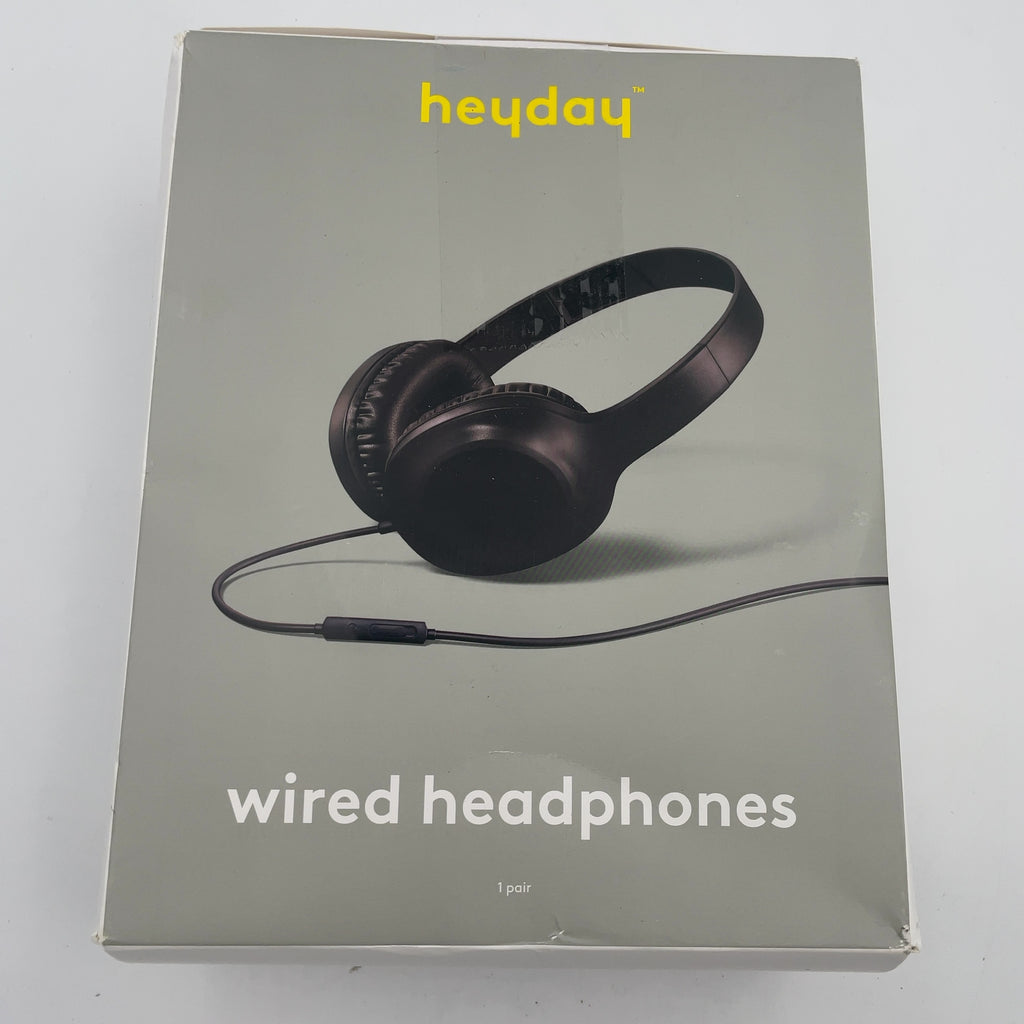 Wired On-Ear Headphones With Microphone - Heyday Black