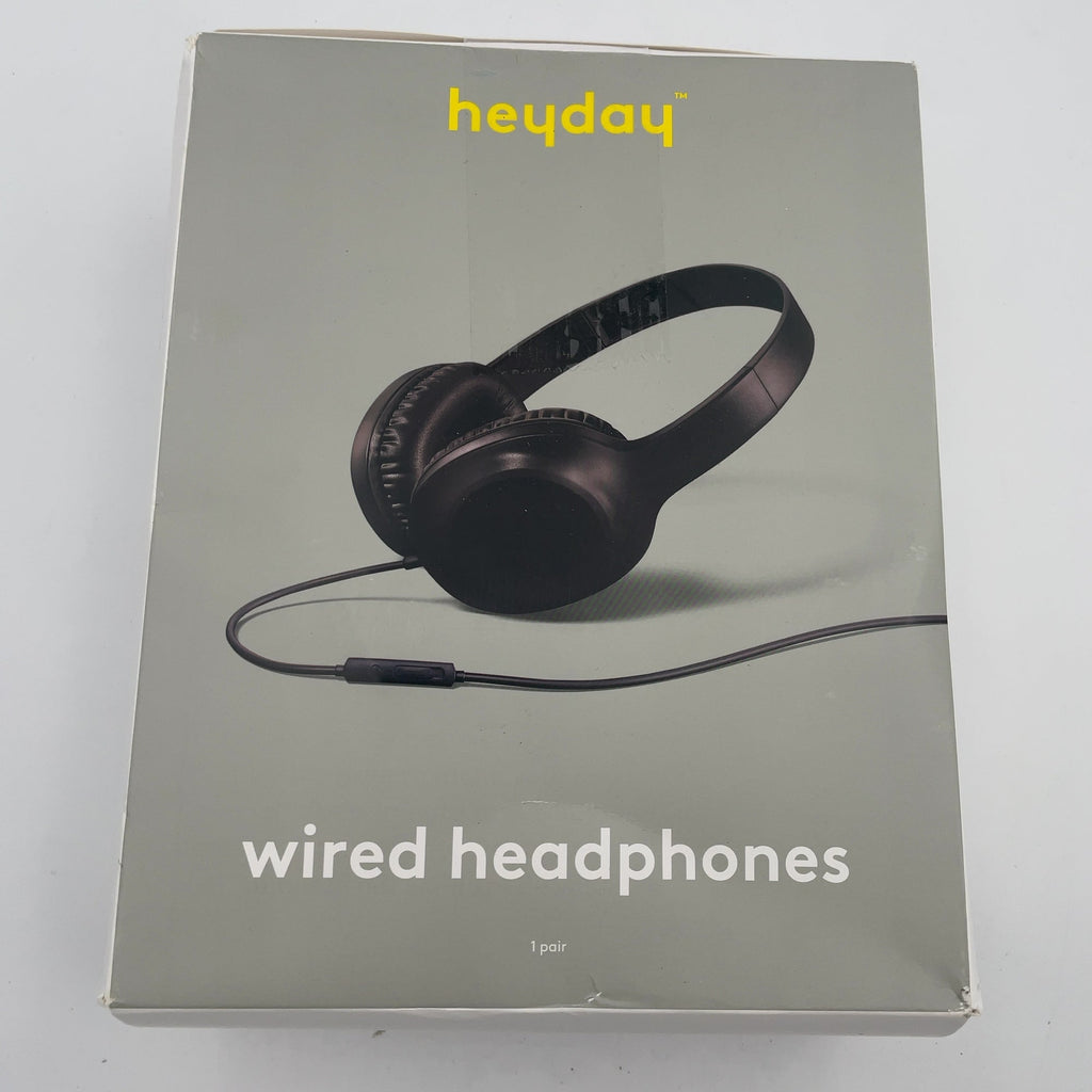 Wired On-Ear Headphones With Microphone - Heyday Black