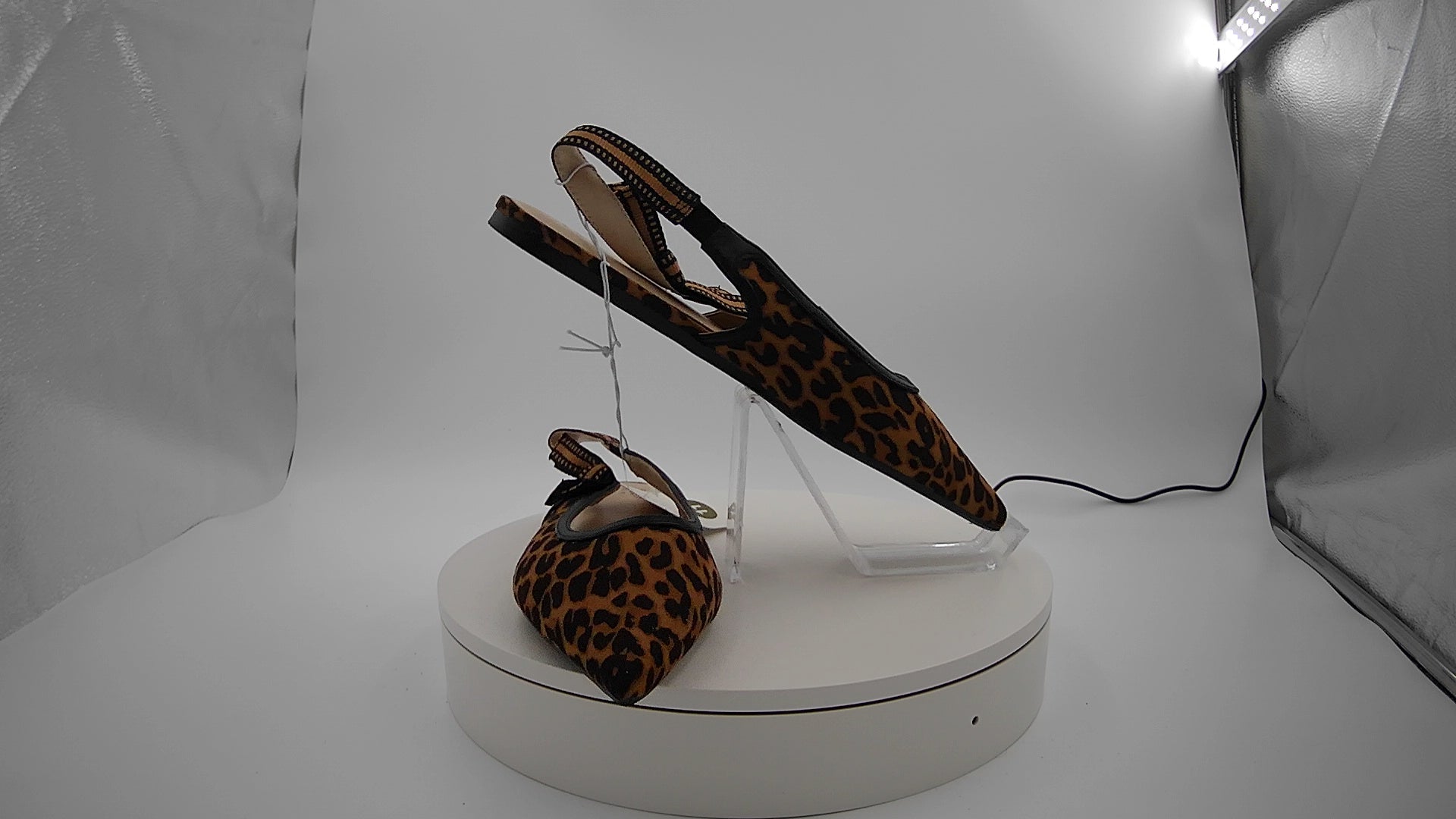 Women's London Sling Back Flats - A New Day Brown 11: Slip-On Tuxedo Flats, Cushioned Insole, Pointed Toe, Microsuede
