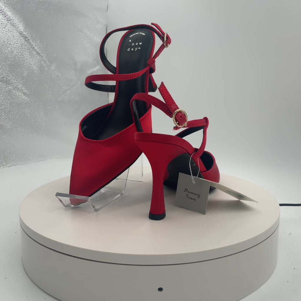 Women’s Rosemary Heels With Memory Foam Insole - A New Day Red 8.5