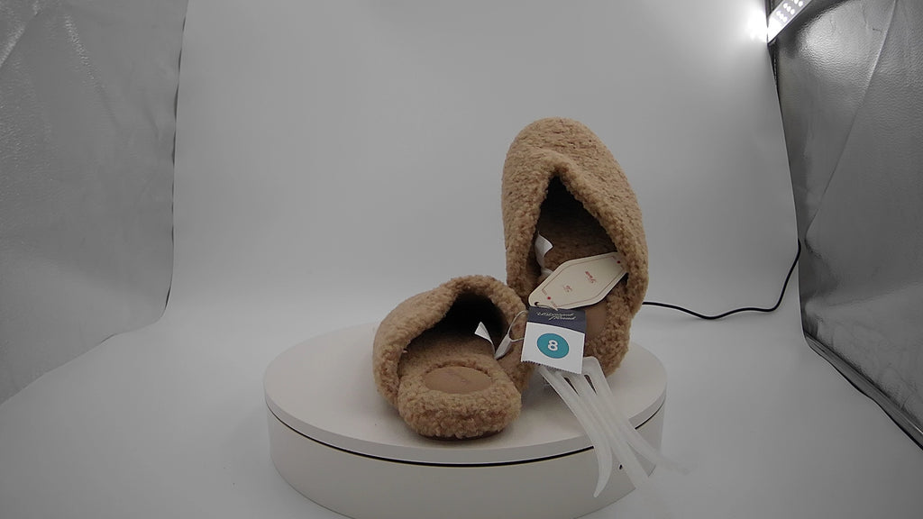 Women's Cozy Alpine Kylar Mule Slippers - Universal Thread Tan 8