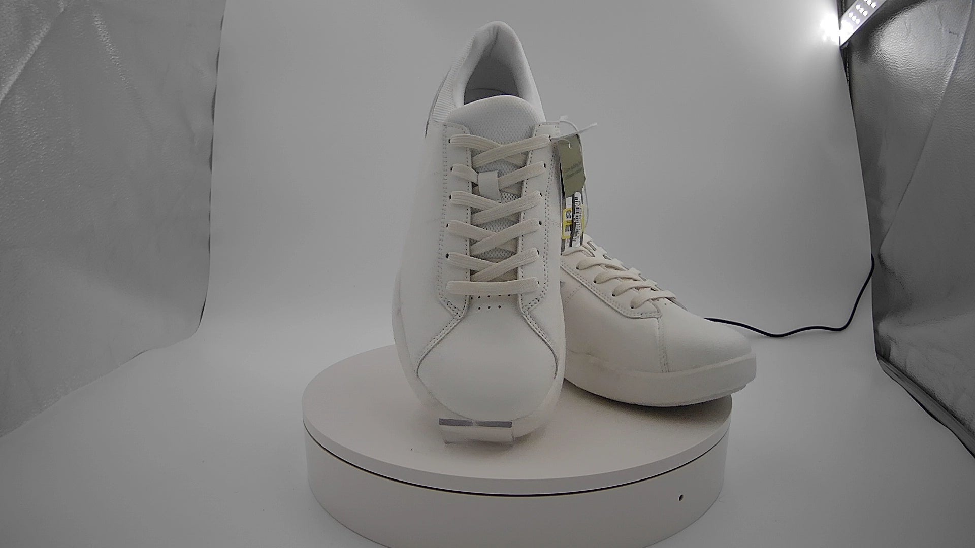 Men's Scout Sneakers - Goodfellow & Co White 11: Lace-Up, Cushioned Footbed, Mesh Construction, Medium Width
