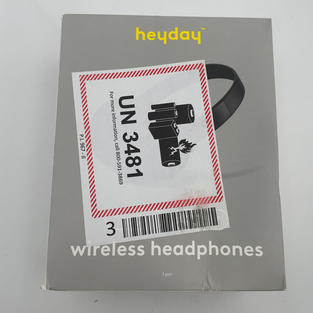 Wireless/Wired Bluetooth Headphone With Aux Cable - Heyday Black: Adjustable Headband, Foam Ear Cushion