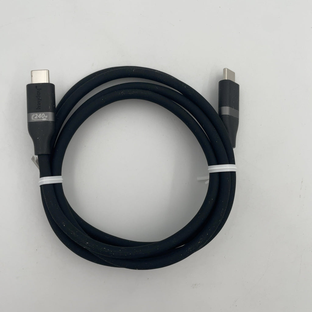 4' Usb-C To Usb-C 240W Silicone Cable - Heyday Black: Male-To-Male Connection