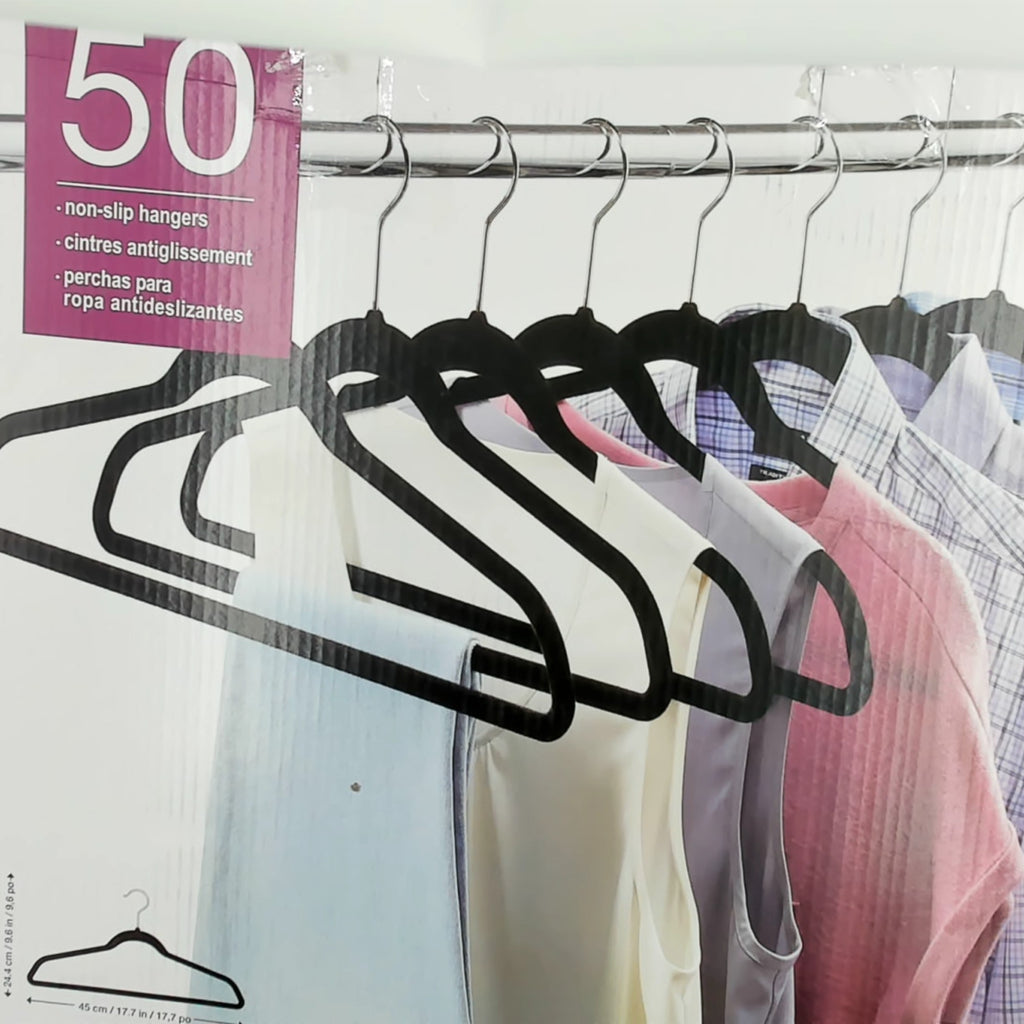 50Pk Flocked Hangers