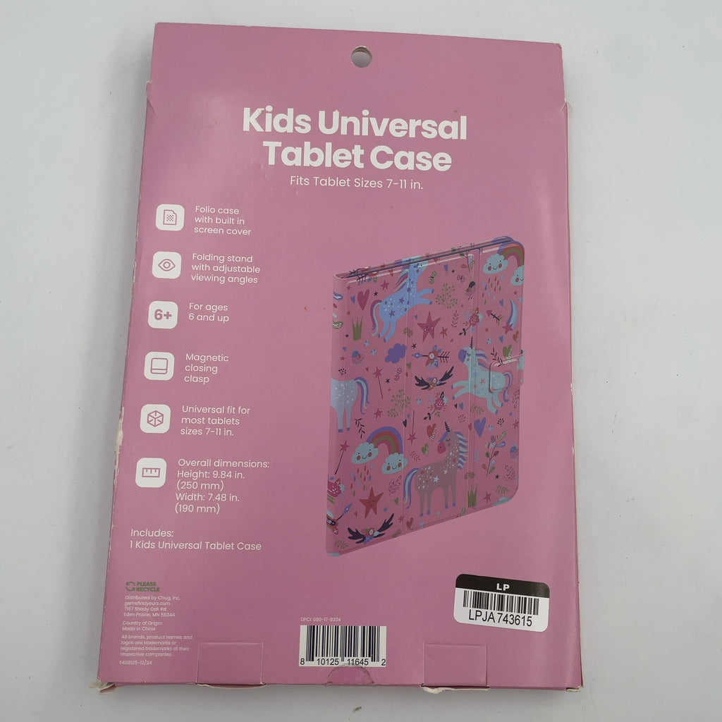 Gems Kids 'Unicorns' Universal Tablet Case - Peach Orange: Fits Tablets Up To 11"