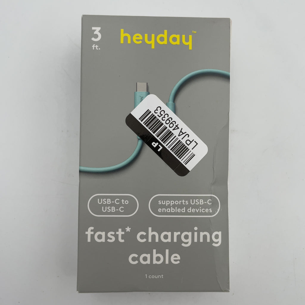 3' Usb-C To Usb-C Cable - Heyday Spring Teal: Charging Cord
