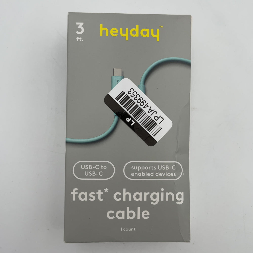 3' Usb-C To Usb-C Cable - Heyday Spring Teal: Charging Cord