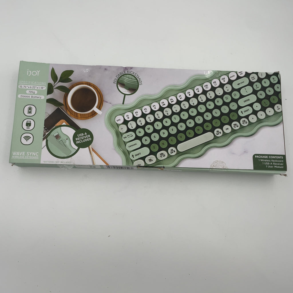 Ijoy Wavy Keyboard - Green: Abs Material, Slim Design, Computer Accessory