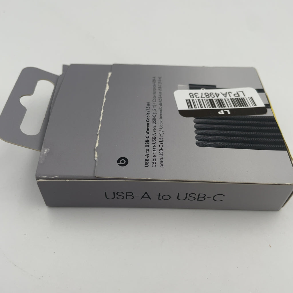 Beats Usb-A To Usb-C Woven Cable (1.5 M) - Bolt Black