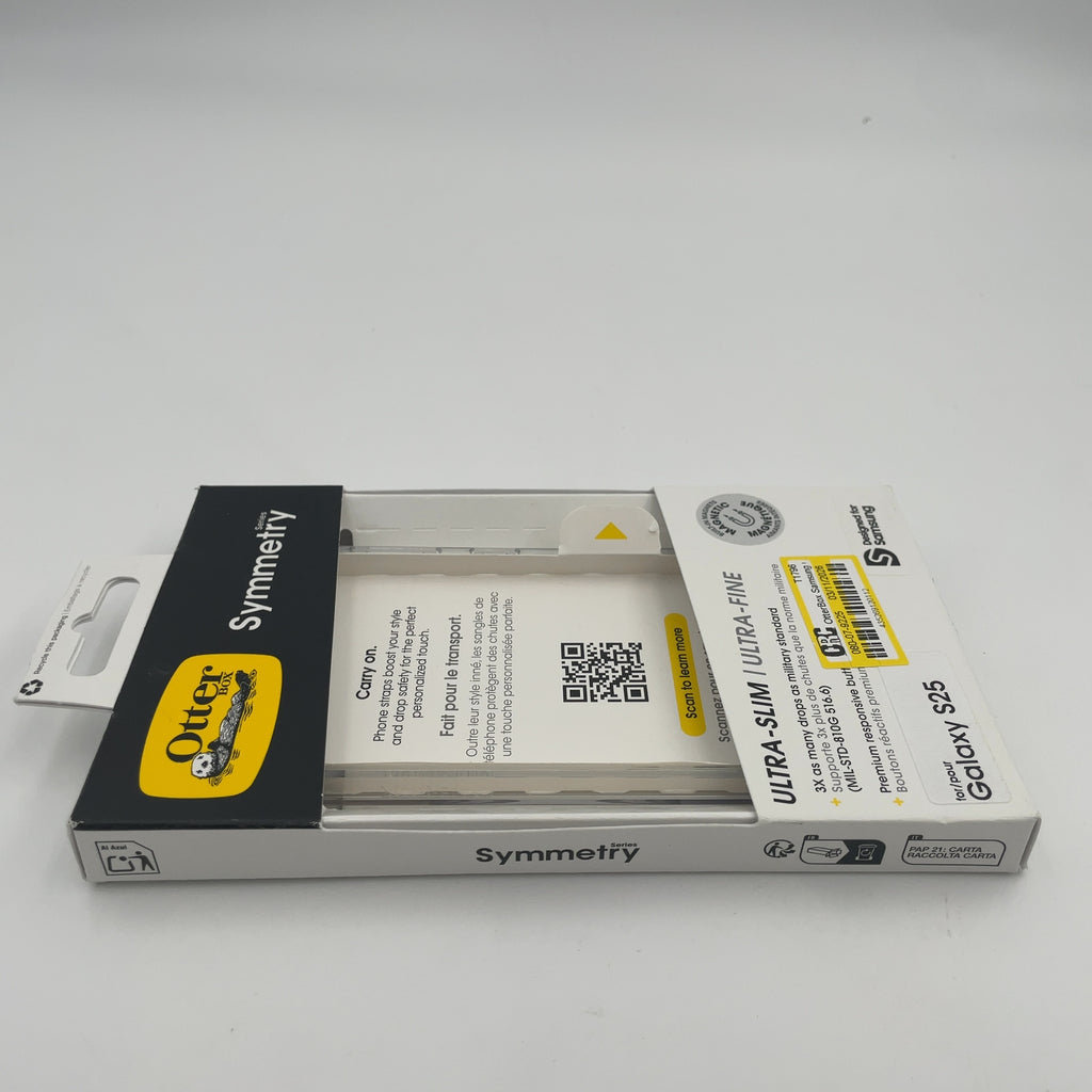 Otterbox Samsung Galaxy S25 Symmetry Series Case With Magnets - Clear: Solid Plastic Cell Phone Cover