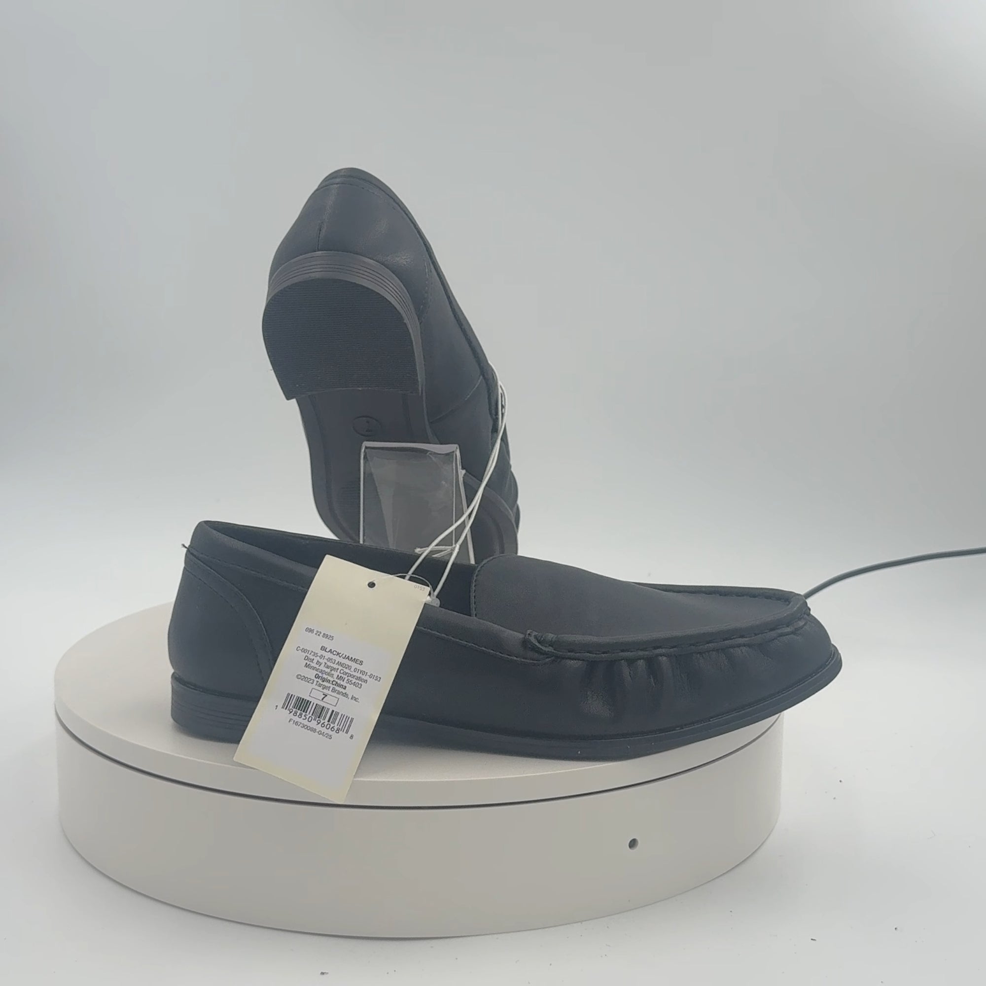 Women’s James Rouched Loafers With Memory Foam Insole – A New Day Black 7