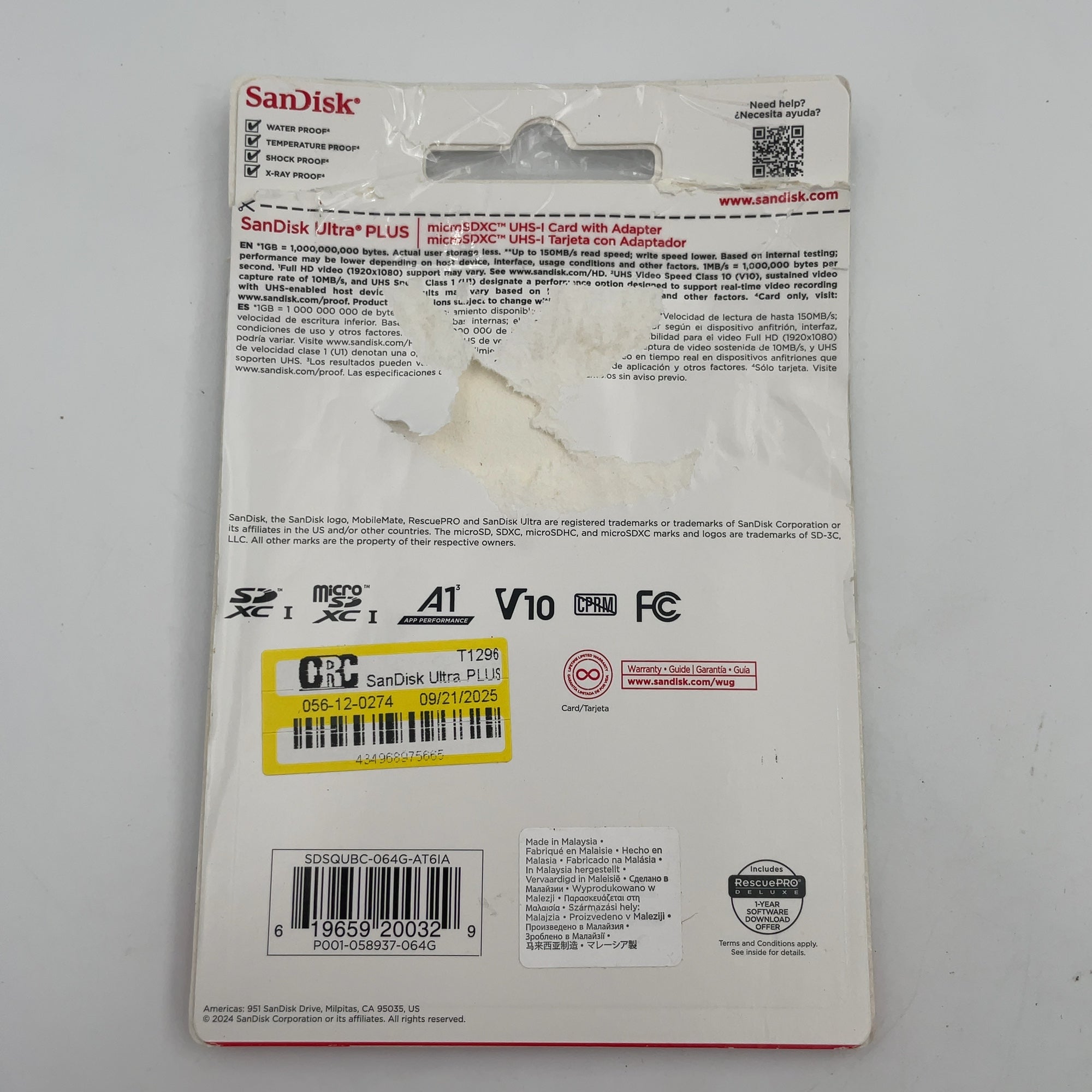 Sandisk Ultra Plus 64Gb Microsd Memory Card