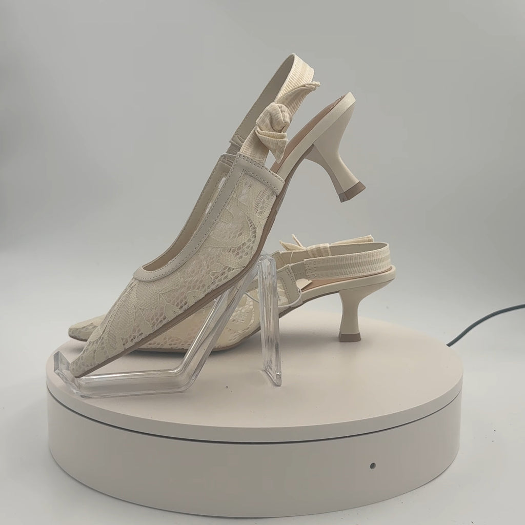 Women's Milan Slingback Pumps - A New Day Cream 7.5