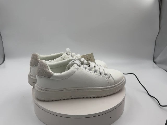 Women's Peggy Sneakers - A New Day White/Cream 11