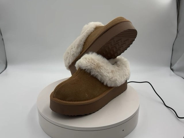 Women's Tacoma Platform Clog Slippers - Wild Fable Brown 9