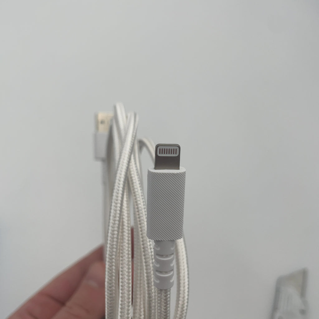 Anker 6' Braided Lightning To Usb-A Charging Cable - White: Apple Lightning Connector