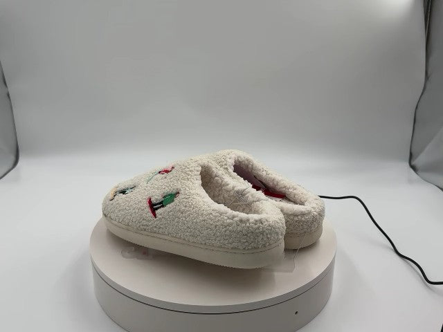 Adult Skier Scuff Slippers - Wondershop Ivory M