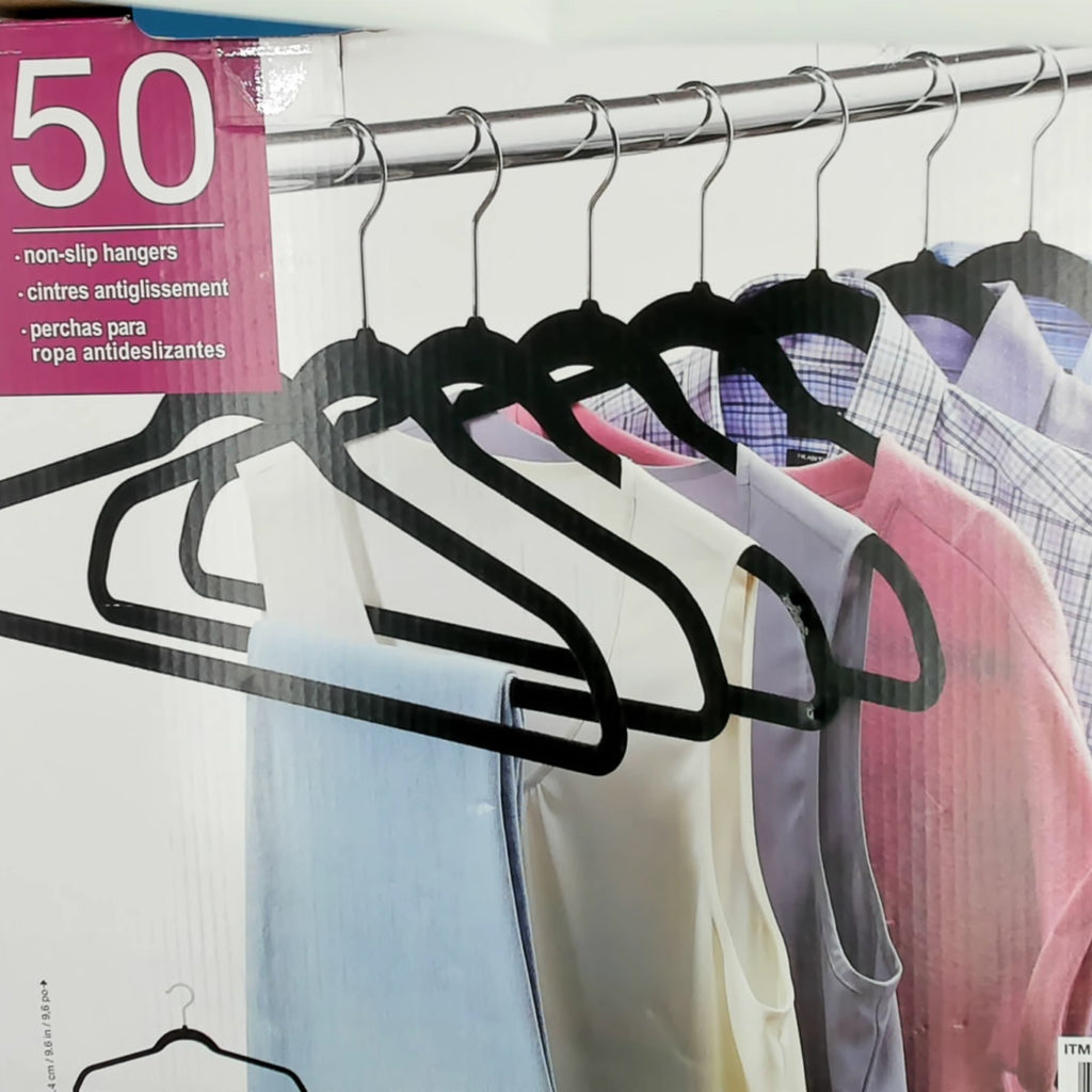 50Pk Flocked Hangers