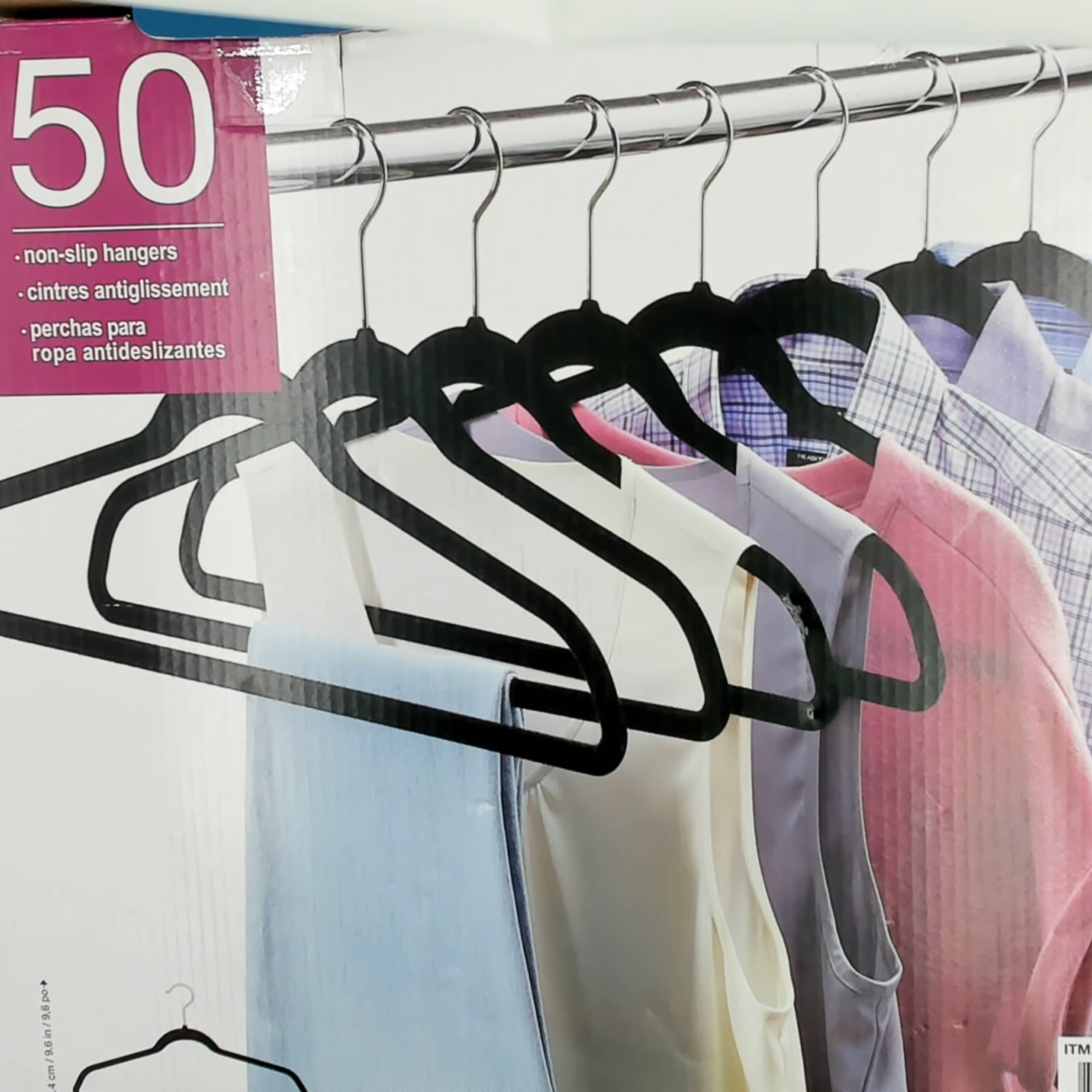 50Pk Flocked Hangers