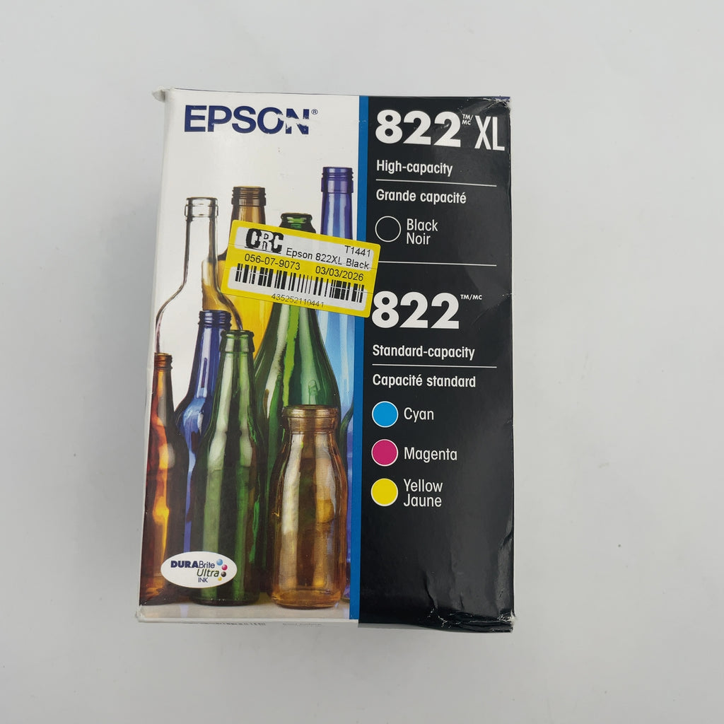 Epson 822Xl Black 822 C/M/Y 4Pk Ink Cartridges - Black Cyan Magenta Yellow (T822Xl-Bcs): Printer Ink Series, Standard Yield (Please Be Advised That Sets May Be Missing Pieces Or Otherwise Incomplete.)