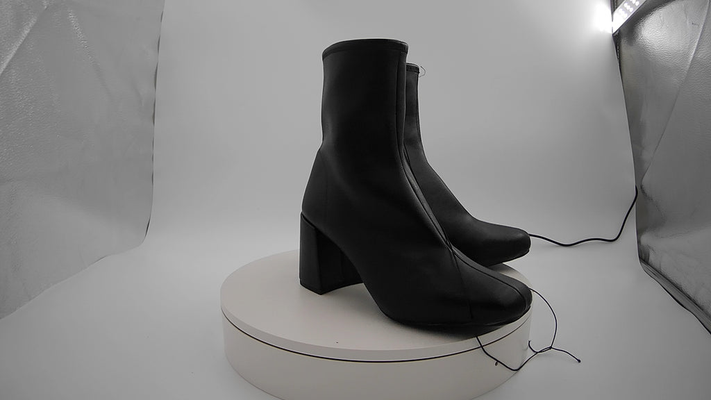 Women’s Pippa High Shaft Heeled Boots - A New Day Black 7