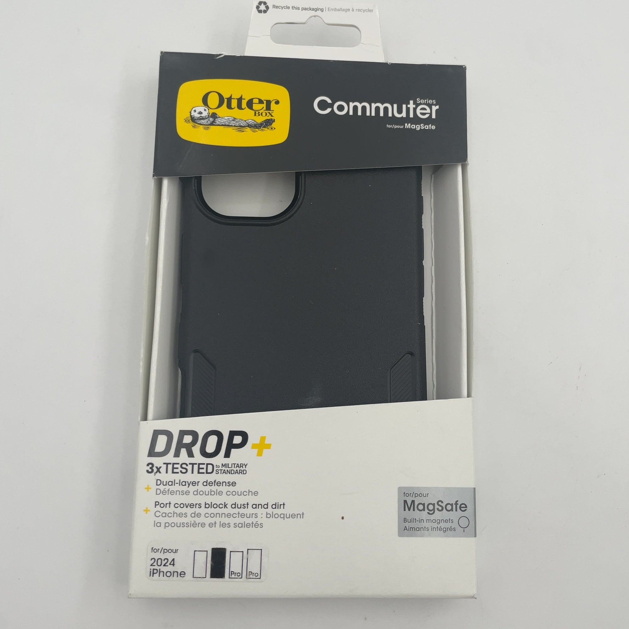 Otterbox Iphone 16 Plus Commuter Series Case With Magsafe - Black: Plastic Solid Pattern
