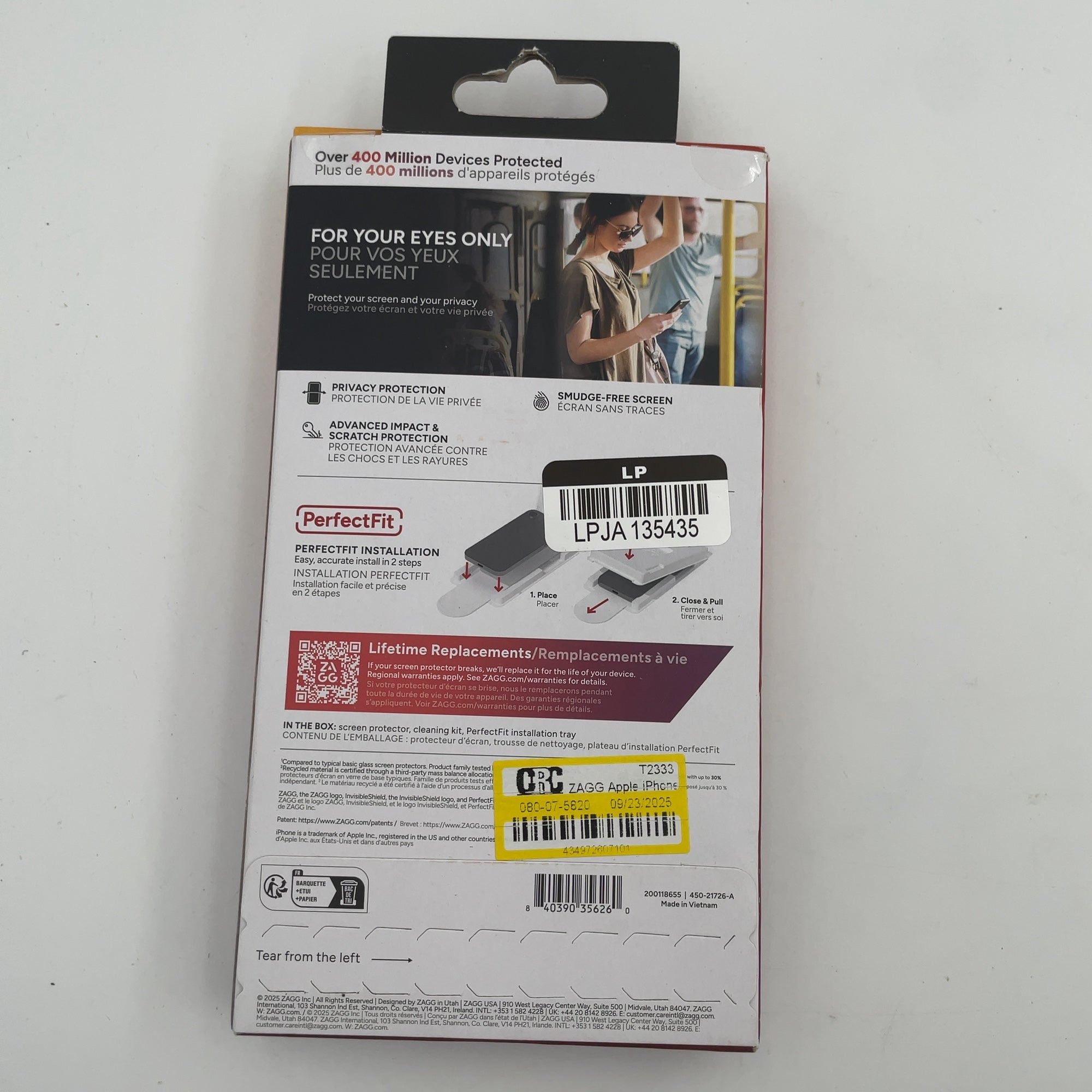 Zagg Apple Iphone 17 Screen Protector Glass Elite Privacy